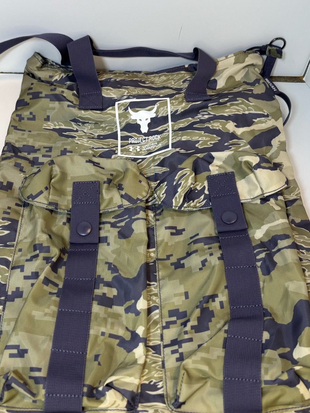 Under Armour Project Rock camo backpack